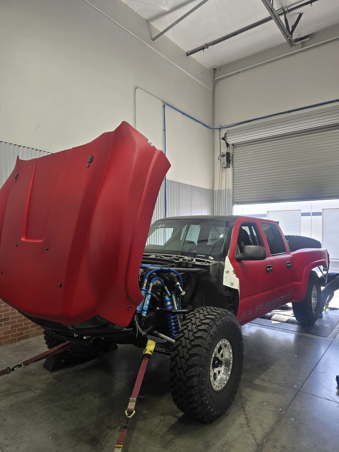LS3-powered 2006 Chevrolet Silverado prerunner on the dyno at Tune Guru